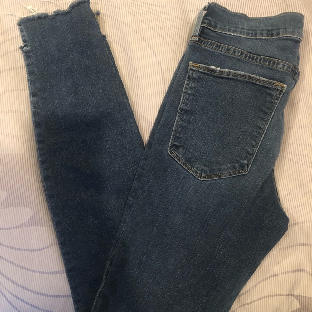 Frame Le High Skinny with Raw Hem